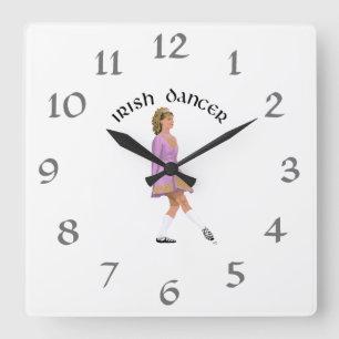 Reloj Cuadrado Soft Shoe Irish Dancer in Pink