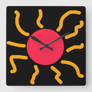 Reloj Cuadrado Sol corto