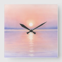 Sol en estilo acuarela - Arte de paisaje marino
