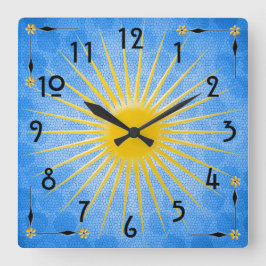 Reloj Cuadrado Sol matutino