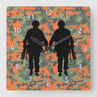 Soldado militar/silueta guerrera con camo