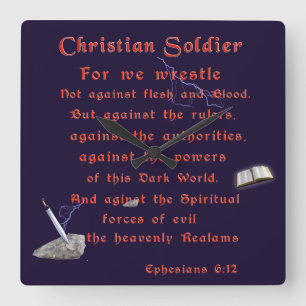 Reloj Cuadrado Soldados cristianos