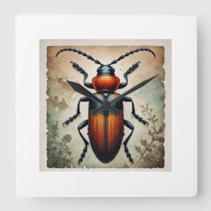 Reloj Cuadrado Soldier Beetle 060924IREF211 - Watercolor