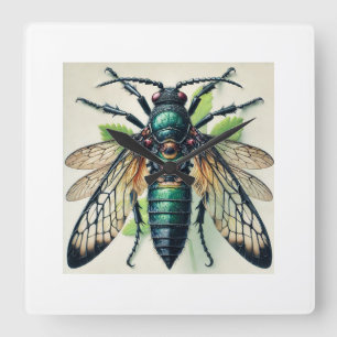 Reloj Cuadrado Solenoptera Insect 060924IREF239 - Watercolor