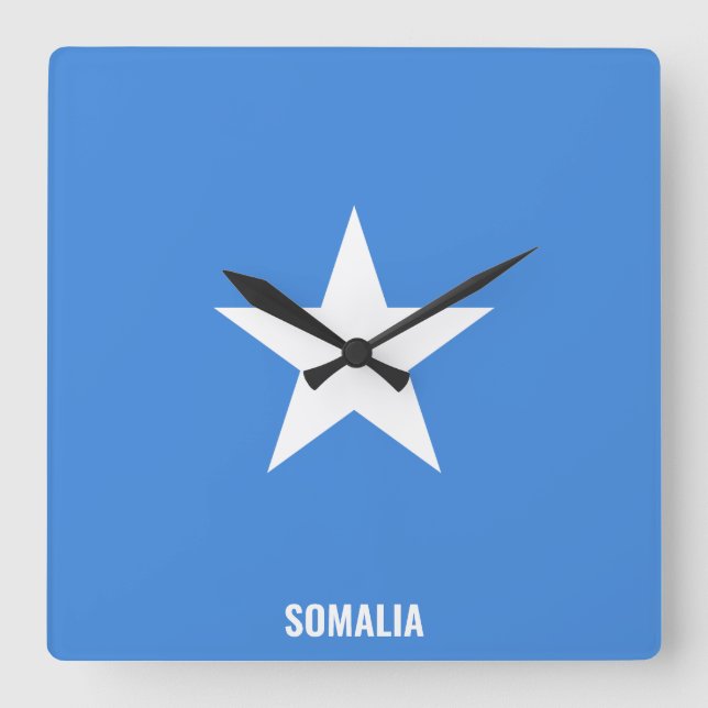 Reloj Cuadrado Somalia Flag Dazzling Patriotic (Anverso)