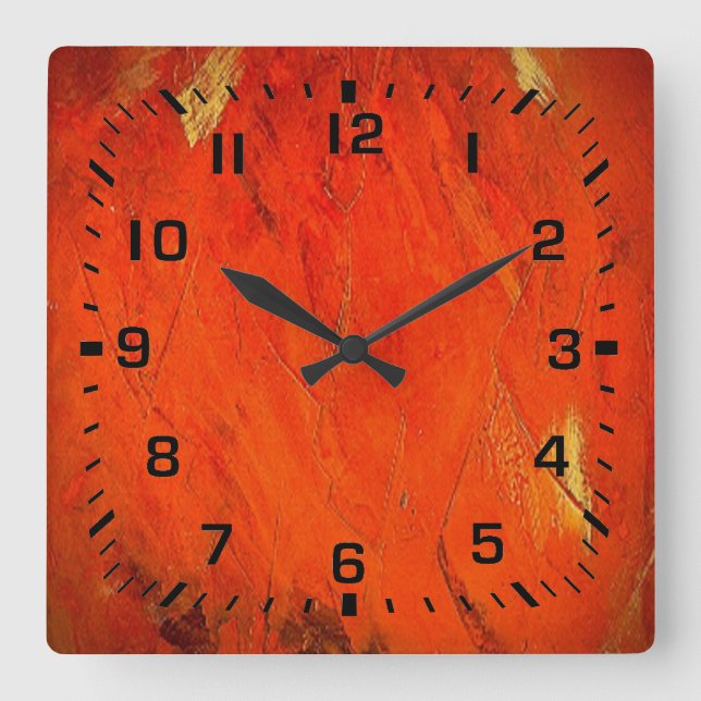 Reloj Cuadrado Sombras de Adobe (Anverso)