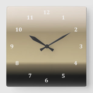 Reloj Cuadrado Sombras sutiles del beige para ennegrecer la