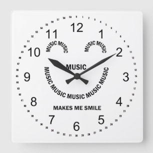 Reloj Cuadrado Sonrisa musical