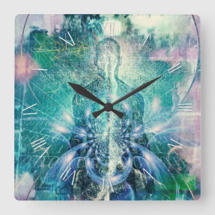 Reloj Cuadrado Soul o aura y código binario