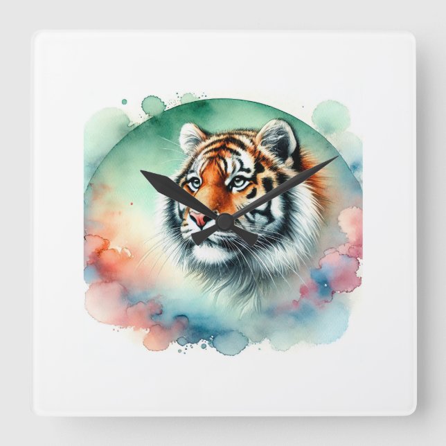 Reloj Cuadrado South China Tiger 100924AREF148 - Watercolor (Anverso)