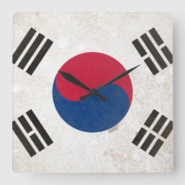 Reloj Cuadrado South Korea (Anverso)