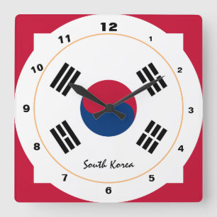 Reloj Cuadrado South Korea & Korea flag trendy fashion /design