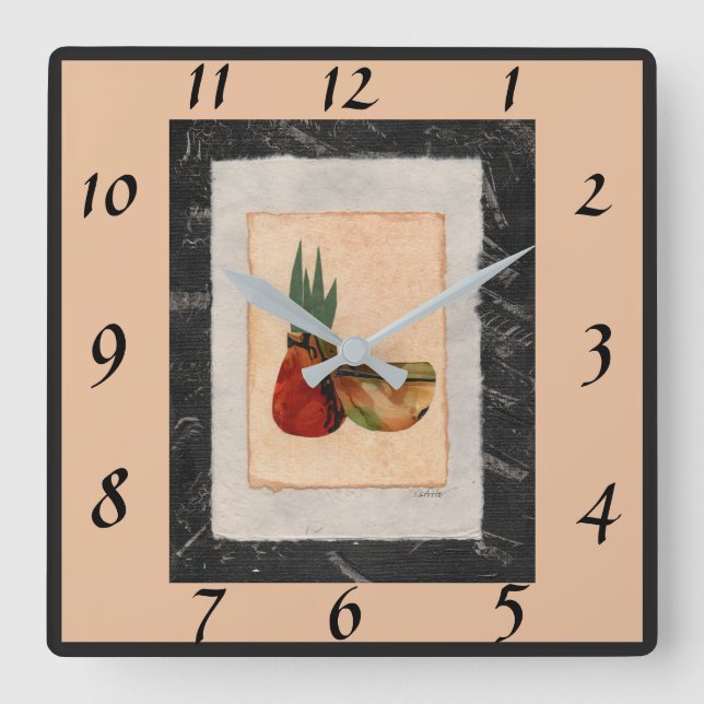 Reloj Cuadrado Southwest Collage Square 2 (Anverso)