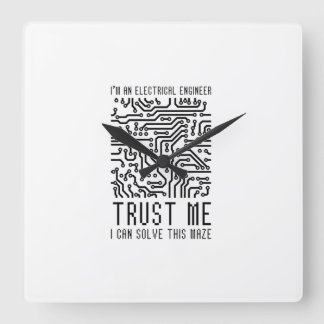 RELOJ CUADRADO SOY UN INGENIERO ELÉCTRICO