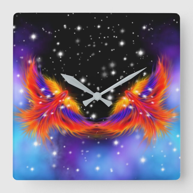 Reloj Cuadrado Space Phoenix Nebula (Anverso)