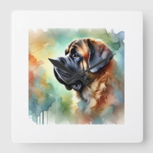 Reloj Cuadrado Spanish Mastiff 110724AREF107 - Watercolor