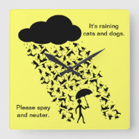 "Spay and Neuter" Wall Clock
