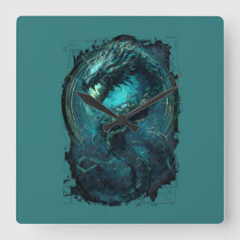 Reloj Cuadrado Spectral Coil Cyberpunk Serpent Dark Art