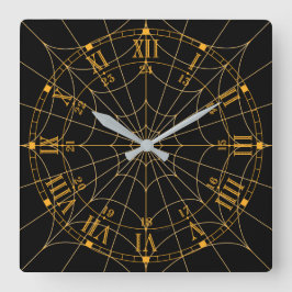 Reloj Cuadrado Spiderweb Wall Clock