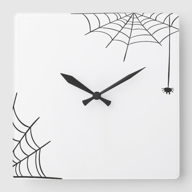 Reloj Cuadrado Spiderweb Wall Clock (Anverso)