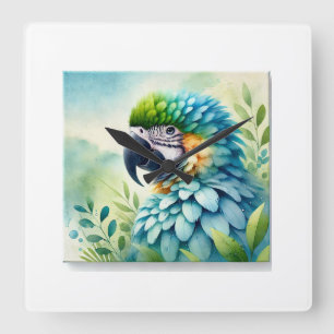 Reloj Cuadrado Spixs Macaw 081024AREF133 - Watercolor