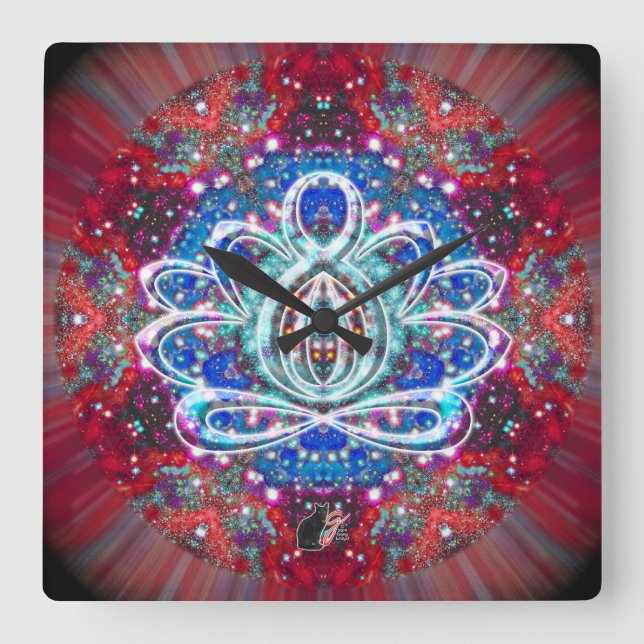 Reloj Cuadrado Splendorous Zen Lotus Clock (Anverso)