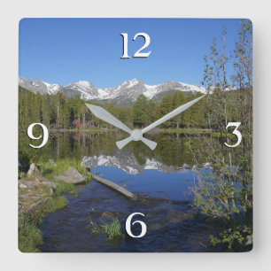Reloj Cuadrado Sprague Lake II en el Parque Nacional Rocky Mounta