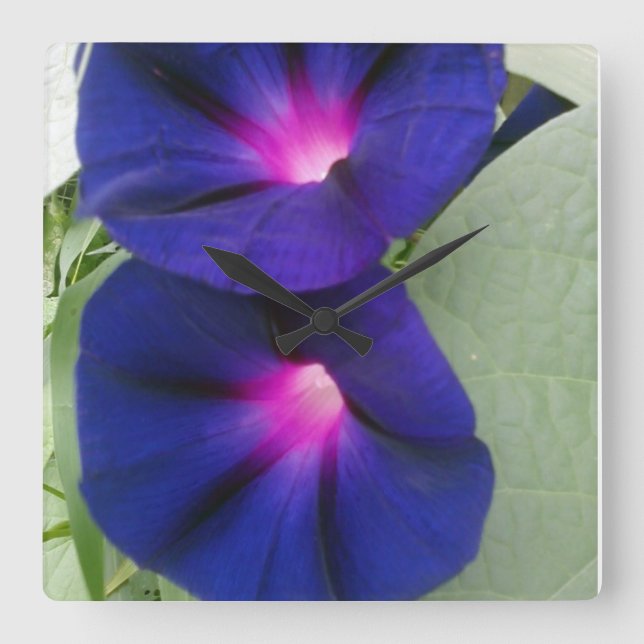 Reloj Cuadrado Square Floral Wall Clock (Anverso)