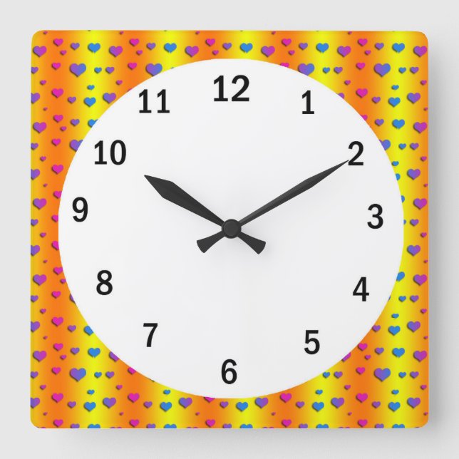 Reloj Cuadrado Square (Large) Wall Clock (Anverso)