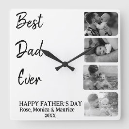 Reloj Cuadrado Square wall clock, personalized, father's day.