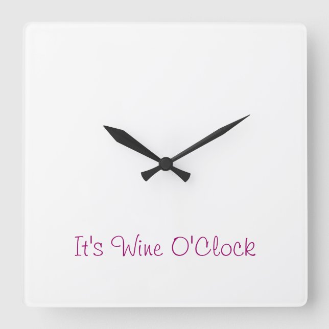 Reloj Cuadrado Square Wine O'Clock Clock (Anverso)