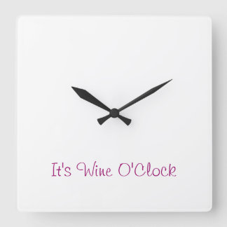 Reloj Cuadrado Square Wine O'Clock Clock