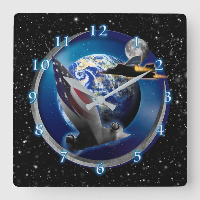 RELOJ CUADRADO SR-71 BLACKBIRD ALTOS RANGERS (Anverso)