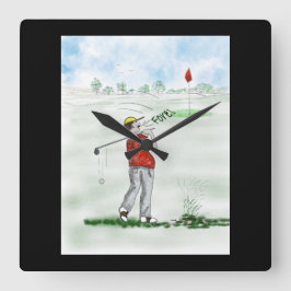 Reloj Cuadrado Sr. Golf Wall Clock