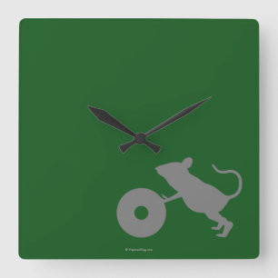Reloj Cuadrado Sr. Jingles de la milla verde
