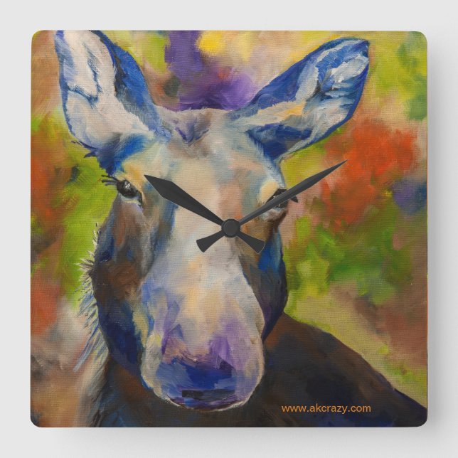 Reloj Cuadrado Sr. Moosey Moose (Anverso)