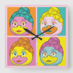 Reloj Cuadrado Sra. Birdy Pop Art