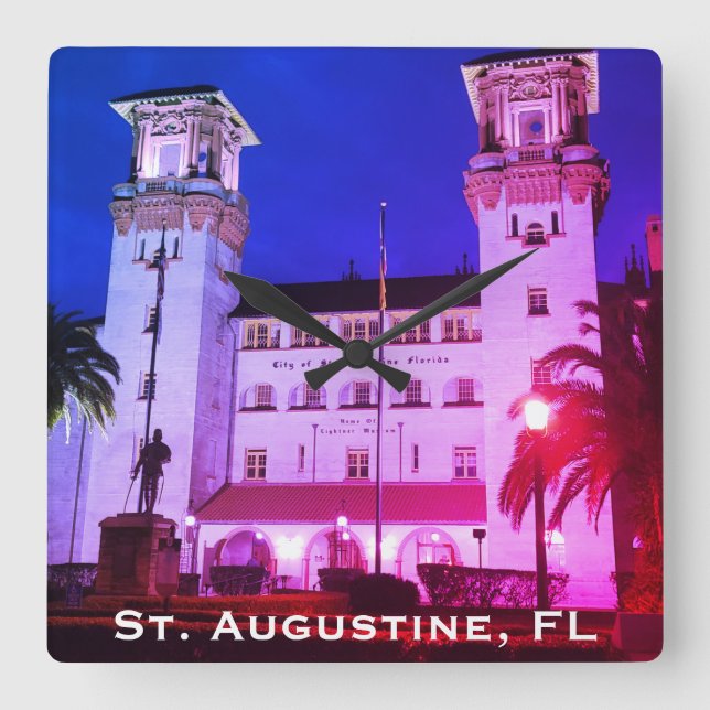 Reloj Cuadrado St. Augustine, FL - Hotel Alcazar (Anverso)