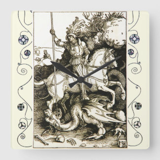 Reloj Cuadrado ST. GEORGE AND DRAGON , Black White