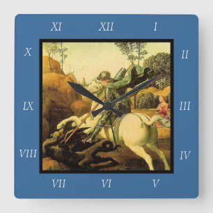 Reloj Cuadrado "St. George and the Dragon" de Raphael (alrededor 