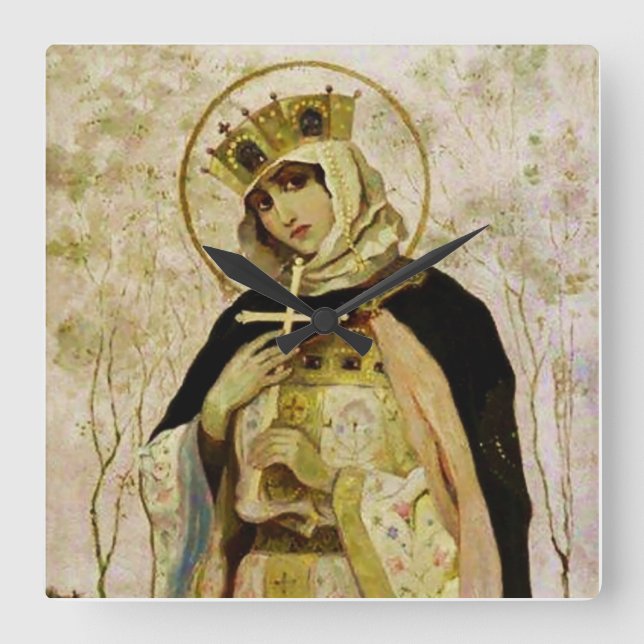 Reloj Cuadrado “St Olga” de Mikhail Nesterov (Anverso)