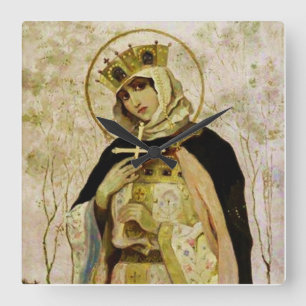 Reloj Cuadrado "St Olga" por Mikhail Nesterov