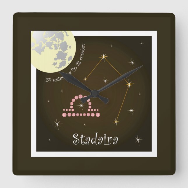 Reloj Cuadrado Stadaira 24 settember fin 23 october Uhr (Anverso)