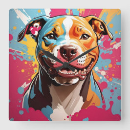 Reloj Cuadrado Staffordshire Birthday Fun