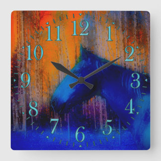 Reloj Cuadrado Stallion & Fantasy Hocido por el arte moderno