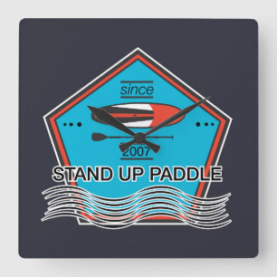 Reloj Cuadrado Stand Up Paddle Poster