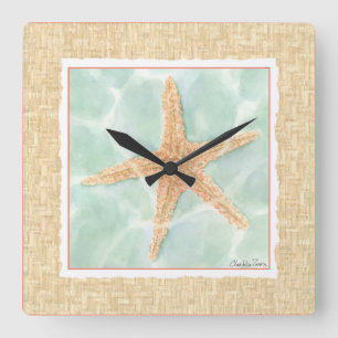 Reloj Cuadrado Starfish náutico en el agua