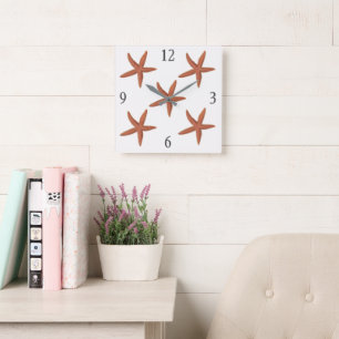 Reloj Cuadrado Starfish - Sherman Denton Fish Lithograph