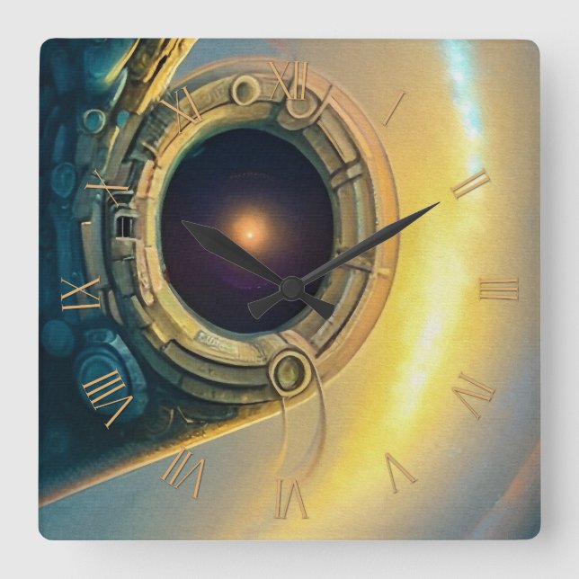 Reloj Cuadrado Stargate en el cielo (Anverso)