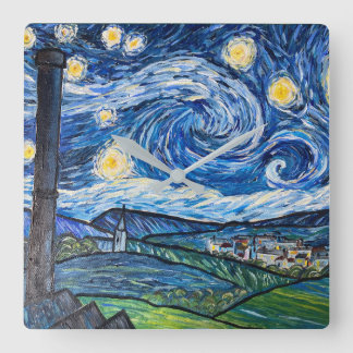 Reloj Cuadrado Starry Night Belmont Lancashire